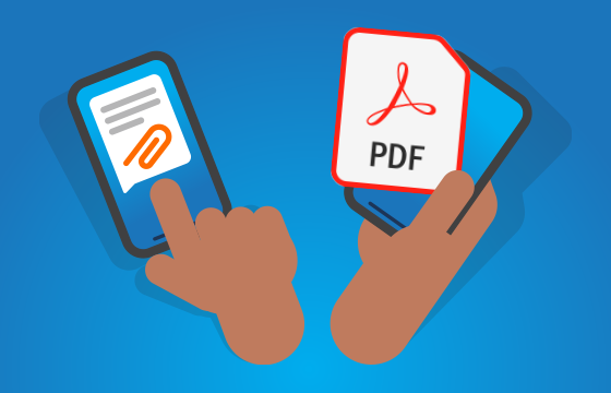 How to attach PDFs to your messages