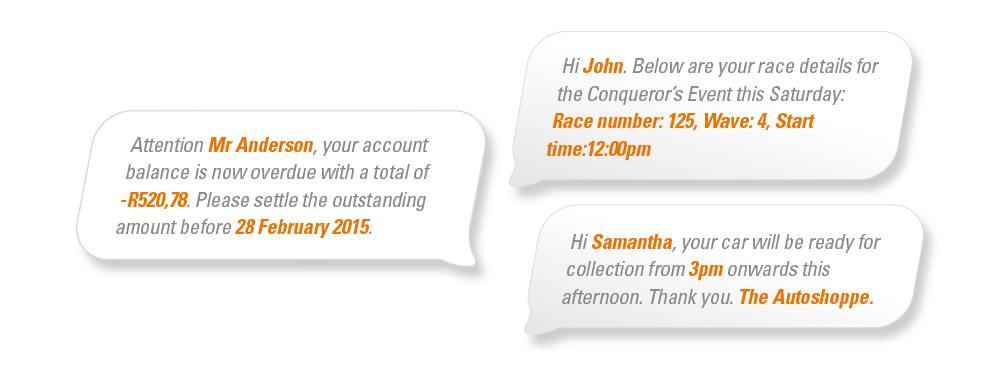 Personalise your messages